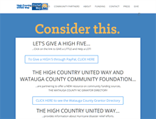 Tablet Screenshot of highcountryunitedway.org